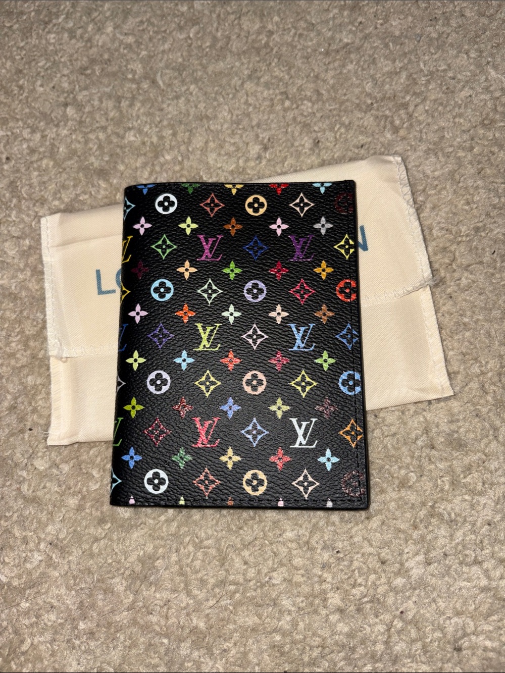 Inspired Multicolor Black Passport Holder